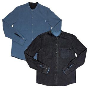 Dubai Reversible Long Sleeve Snap-Up Shirt